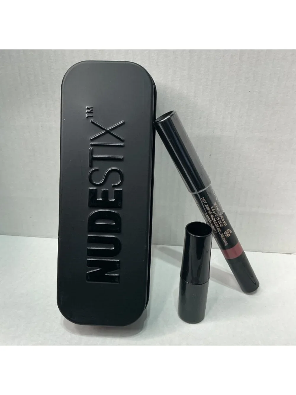 Nudestix Magnetic Matte Lip Color Rose 2.8g Tin Packaging